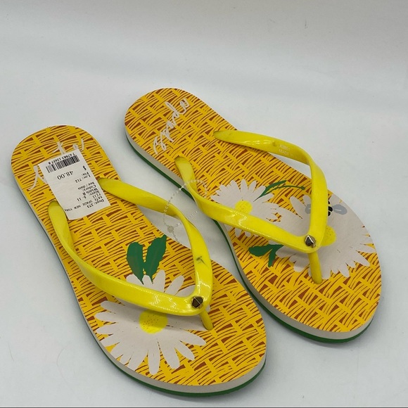KATE SPADE NEW YORK
FIJI WOMENS THONG SLIP ON FLIP-FLOPS yellow daisy size 7B - Picture 1 of 4